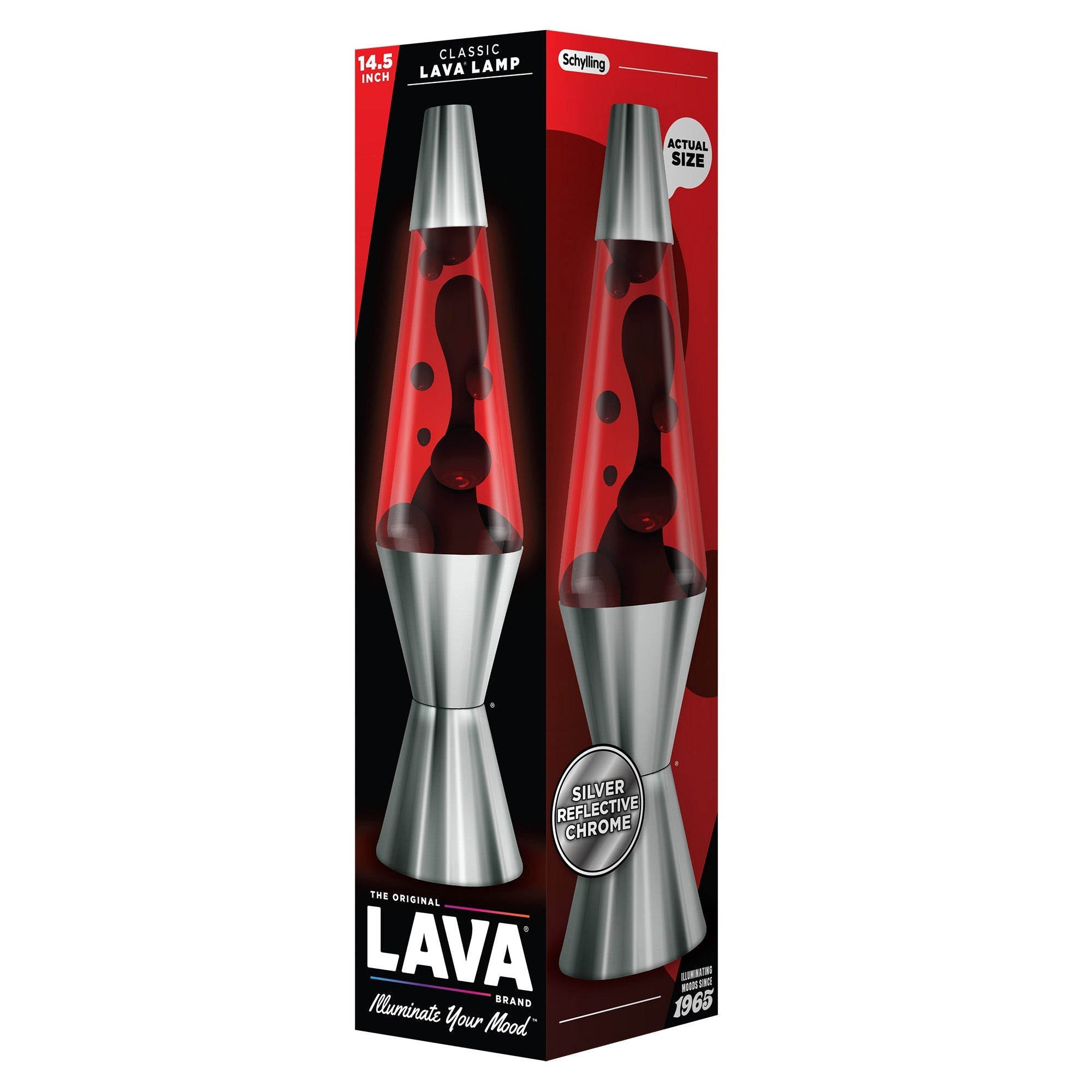 14.5" LAVA LAMP CHROME PLATED CRIMSON
