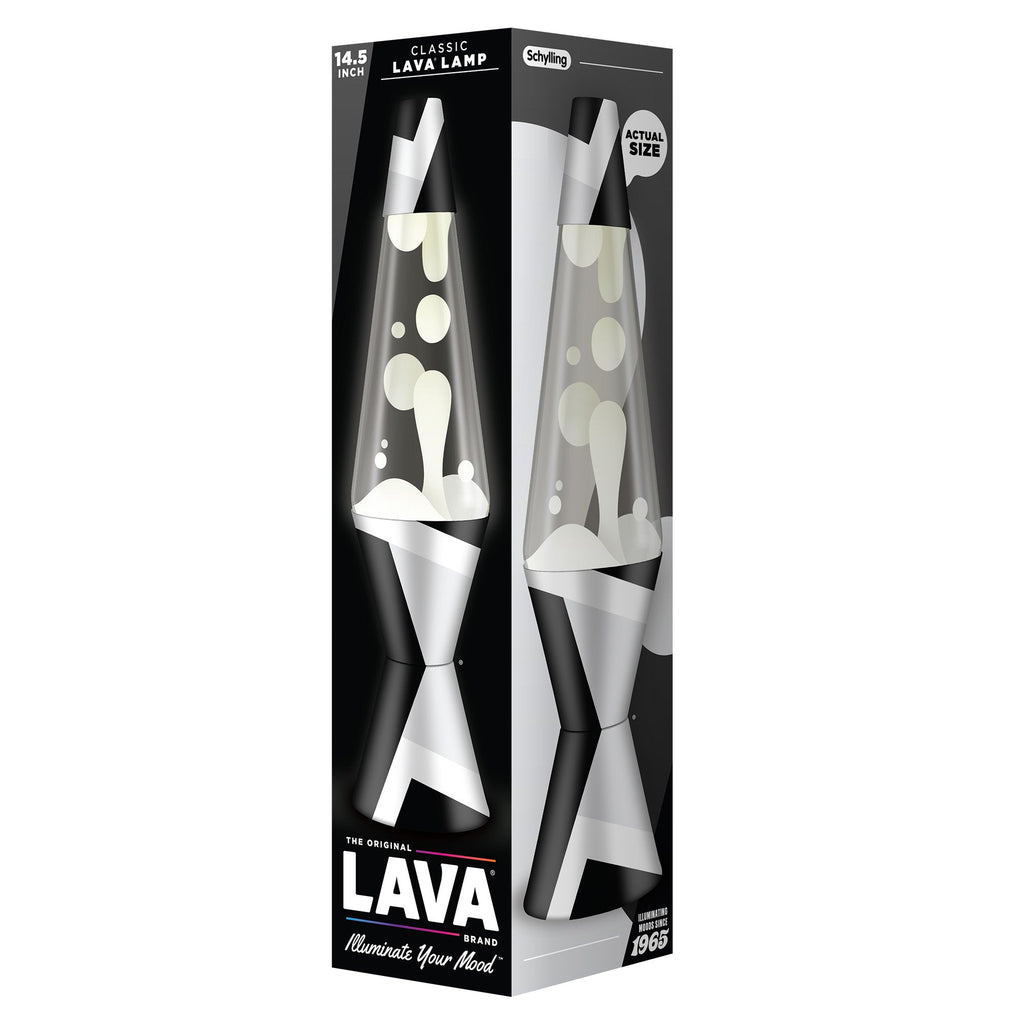 14.5" LAVA LAMP POLYGONAL WHITE TONE