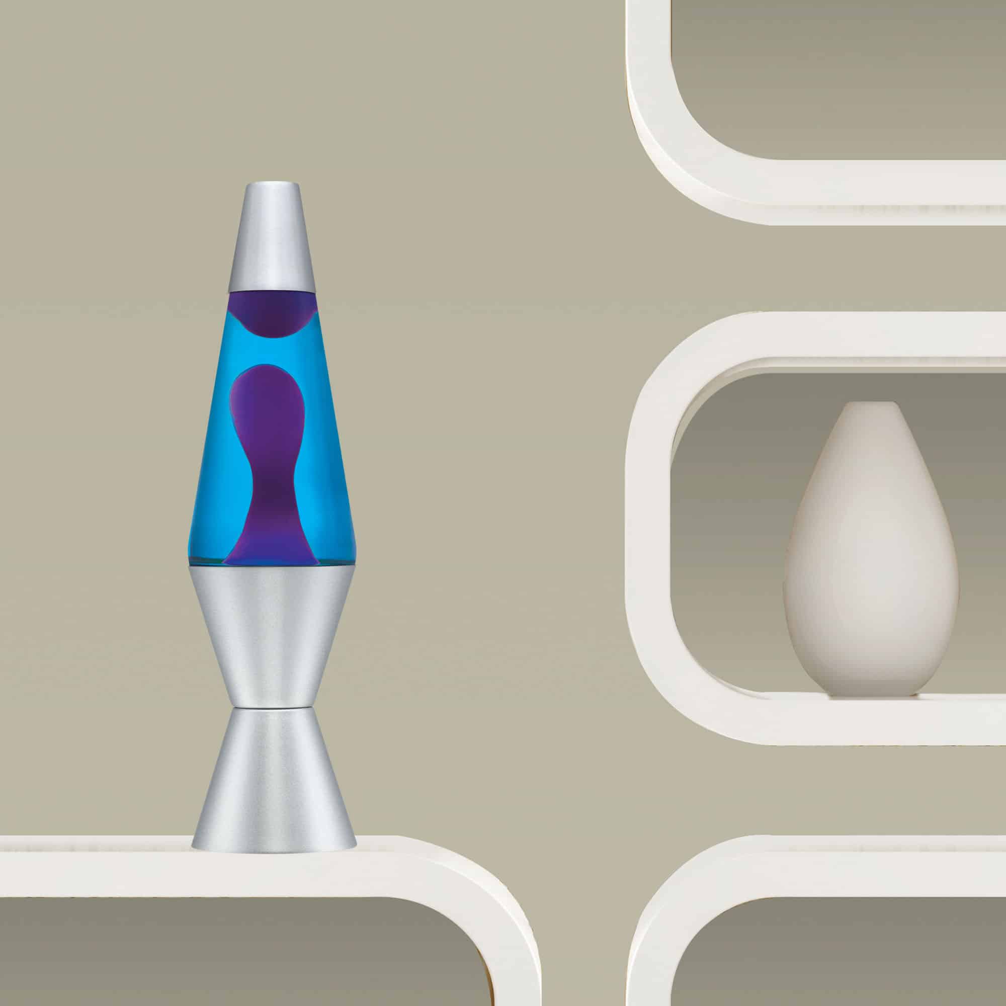 14.5" LAVA LAMP - PURPLE/BLUE/SILVER
