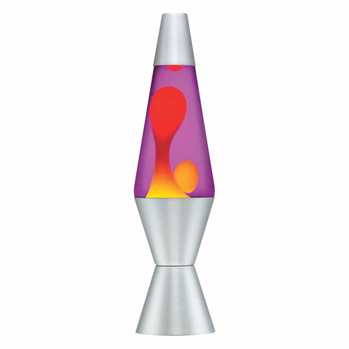 14.5" LAVA LAMP - YELLOW/PURPLE/SILVER